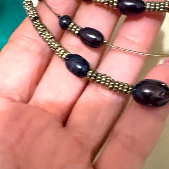 Vintage NAPIER Beaded 3-Strand Necklace 16” - Picture 2 of 5